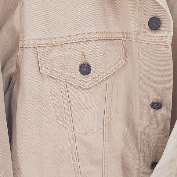 Levi’s Men’s Jean Jacket Vintage Fit Trucker Denim Tan Size XXL Button Front - Picture 9 of 16